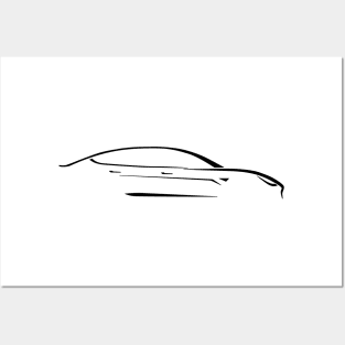 Fast Electric Car Abstract Drawing Posters and Art